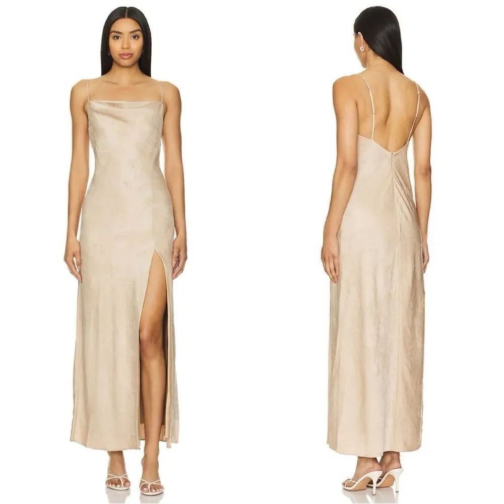 NWT Significant Other Rayah Slip Midi Dress in Oyster